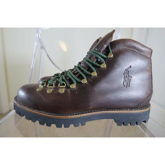 Ralph Lauren Polo Vintage 8.5M Leather Mountaineering Hiking Boots Alpine Trail - Picture 6 of 12